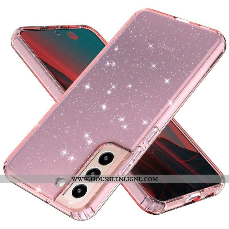 Coque Samsung Galaxy S22 5G Transparente Paillettes Design