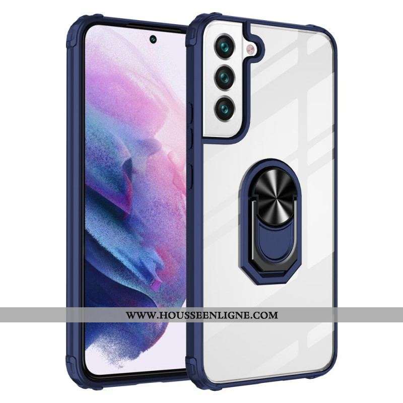 Coque Samsung Galaxy S22 5G Transparente avec Anneau-Support