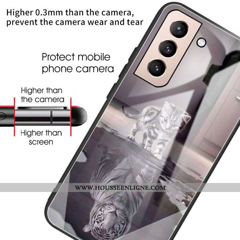 Coque Samsung Galaxy S22 5G Verre Trempé Ernest le Tigre