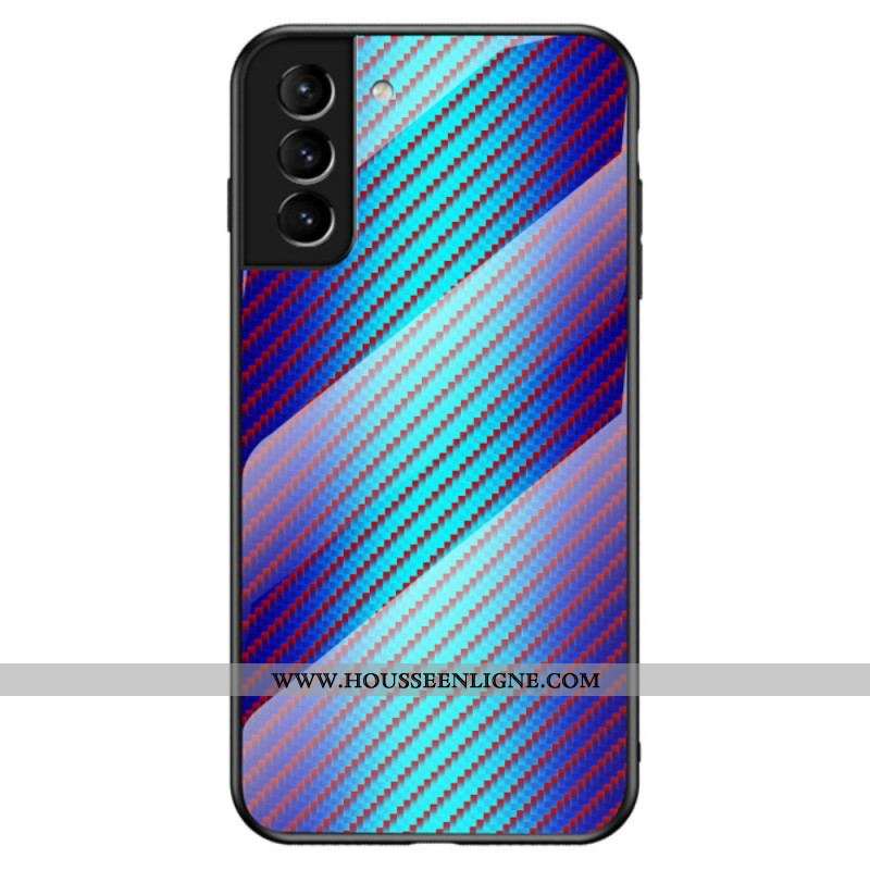 Coque Samsung Galaxy S22 5G Verre Trempé Fibre Carbone