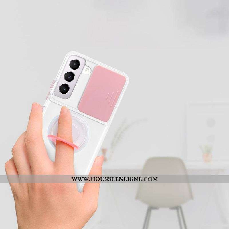 Coque Samsung Galaxy S22 Plus 5G Anneau-Support et Protège-Lentilles