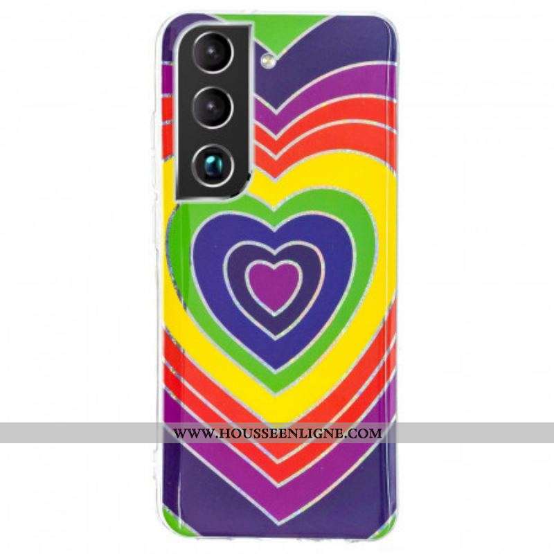 Coque Samsung Galaxy S22 Plus 5G Coeur Psychédélique