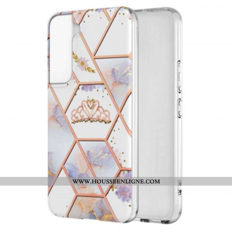 Coque Samsung Galaxy S22 Plus 5G Marbrée Couronne
