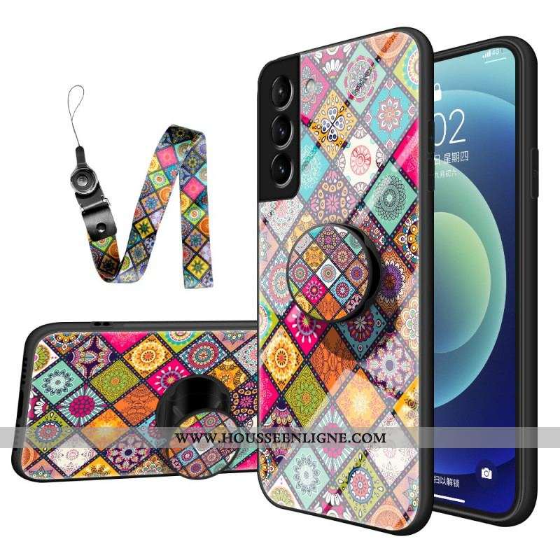 Coque Samsung Galaxy S22 Plus 5G Support Magnétique Patchwork