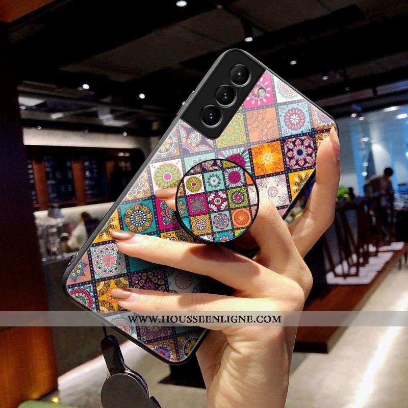 Coque Samsung Galaxy S22 Plus 5G Support Magnétique Patchwork