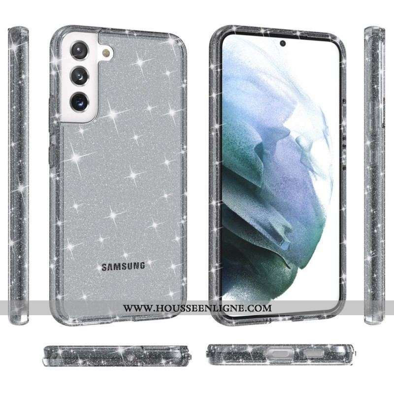 Coque Samsung Galaxy S22 Plus 5G Transparente Paillettes