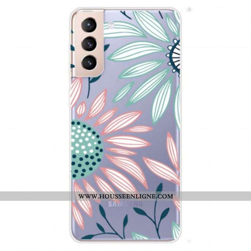 Coque Samsung Galaxy S22 Plus 5G Transparente Une Fleur