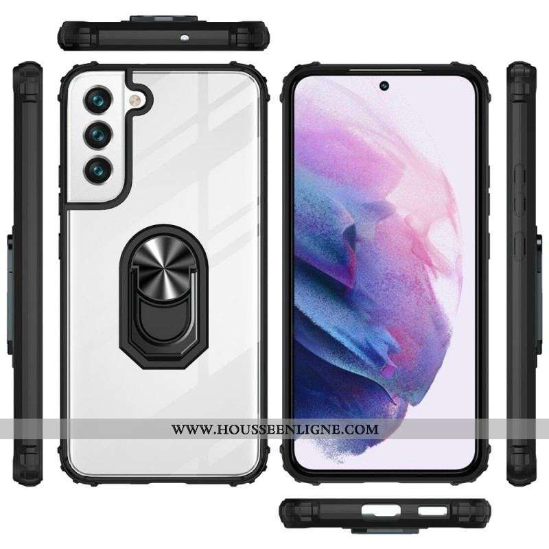 Coque Samsung Galaxy S22 Plus 5G Transparente avec Anneau-Support