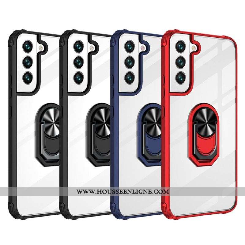 Coque Samsung Galaxy S22 Plus 5G Transparente avec Anneau-Support