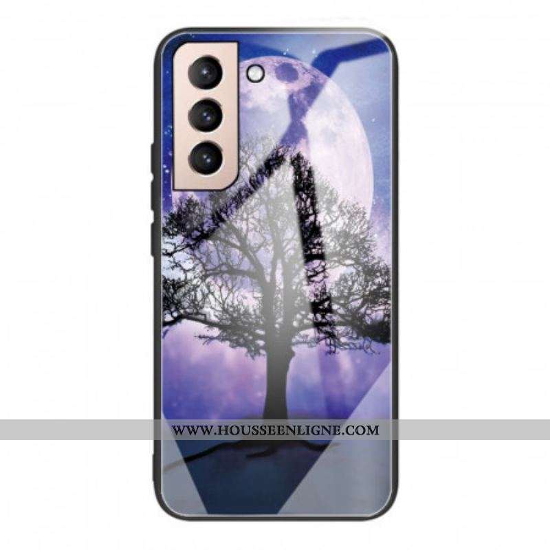 Coque Samsung Galaxy S22 Plus 5G Verre Trempé Arbre du Monde