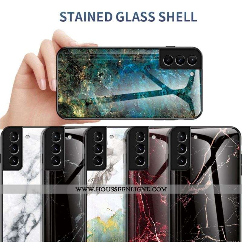 Coque Samsung Galaxy S22 Plus 5G Verre Trempé Marble Colors