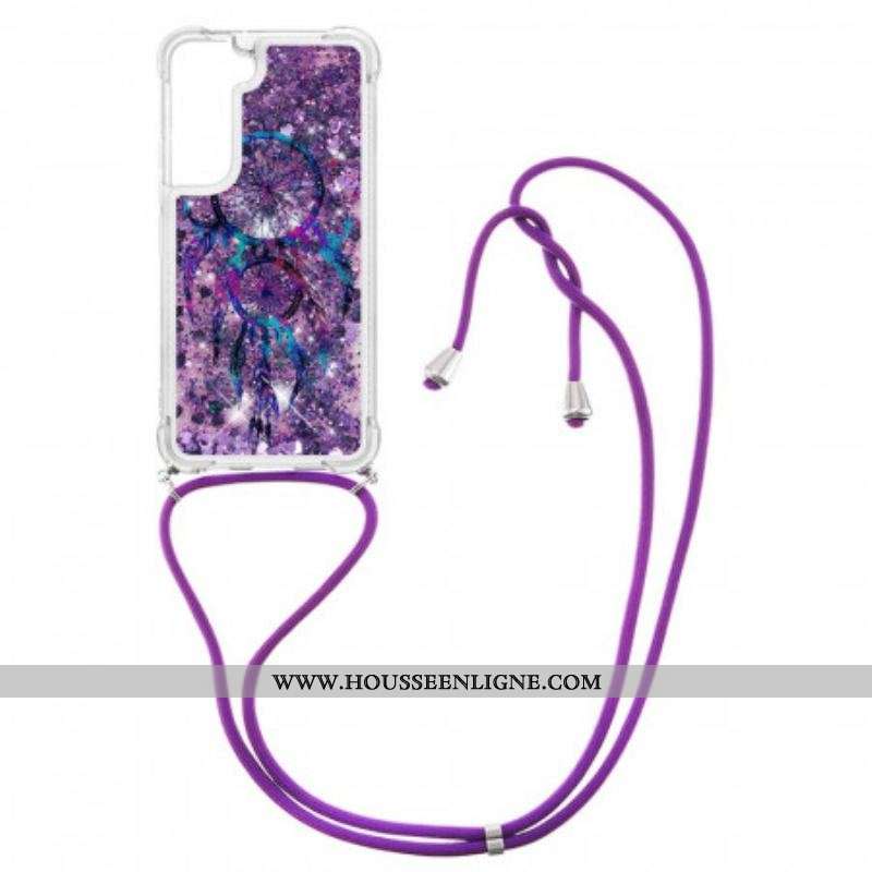 Coque Samsung Galaxy S22 Plus 5G à Cordon Paillettes Attrape Rêves