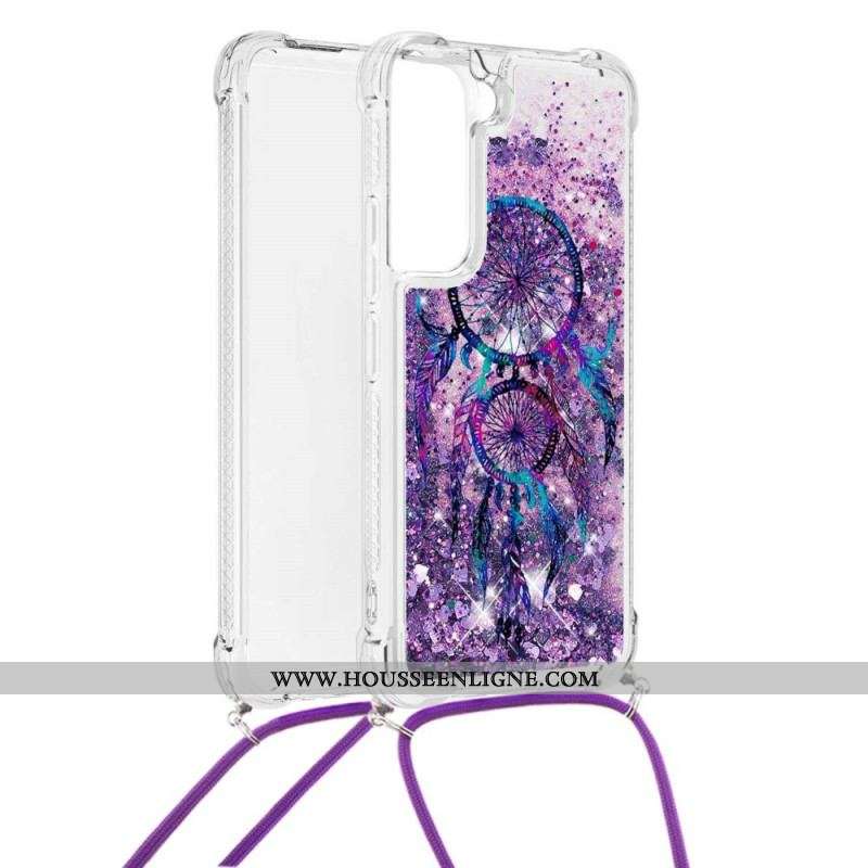Coque Samsung Galaxy S22 Plus 5G à Cordon Paillettes Attrape Rêves