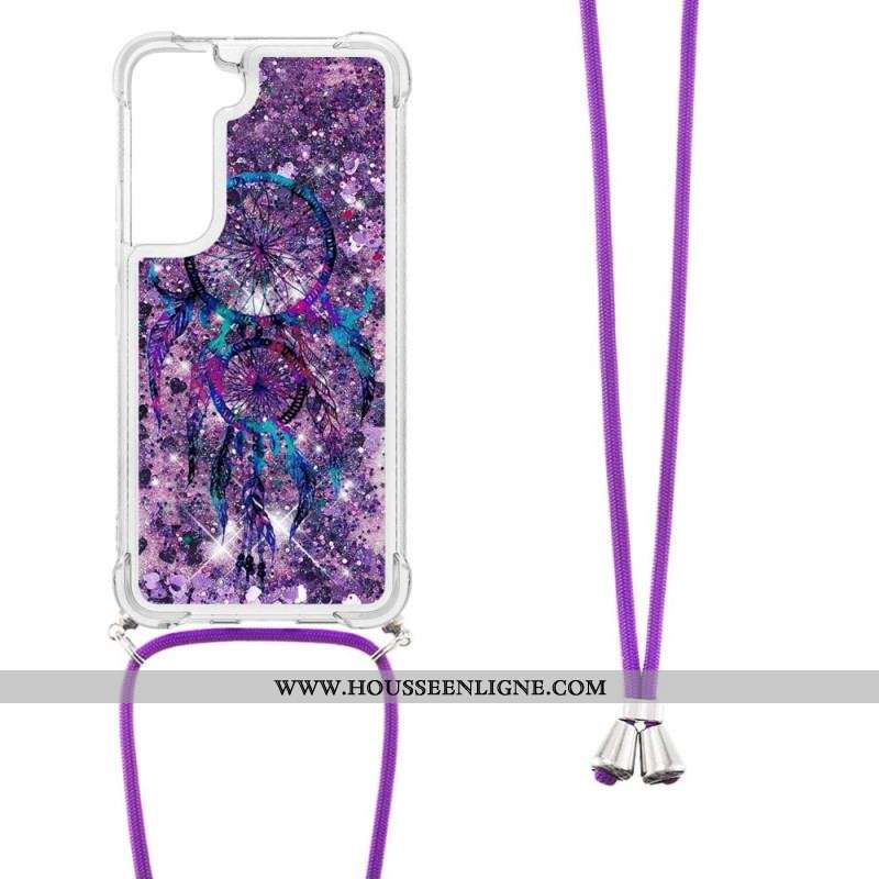 Coque Samsung Galaxy S22 Plus 5G à Cordon Paillettes Attrape Rêves