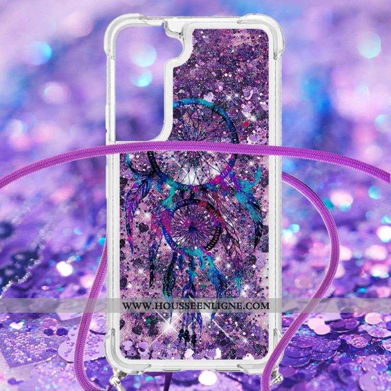 Coque Samsung Galaxy S22 Plus 5G à Cordon Paillettes Attrape Rêves