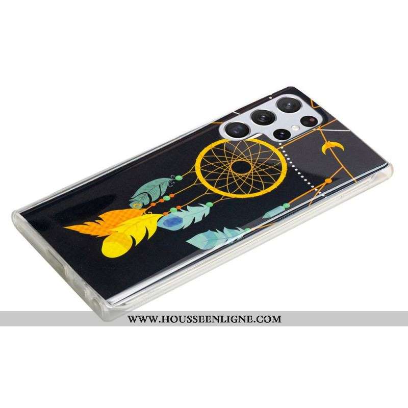 Coque Samsung Galaxy S22 Ultra 5G Attrape Rêves Unique Fluorescente