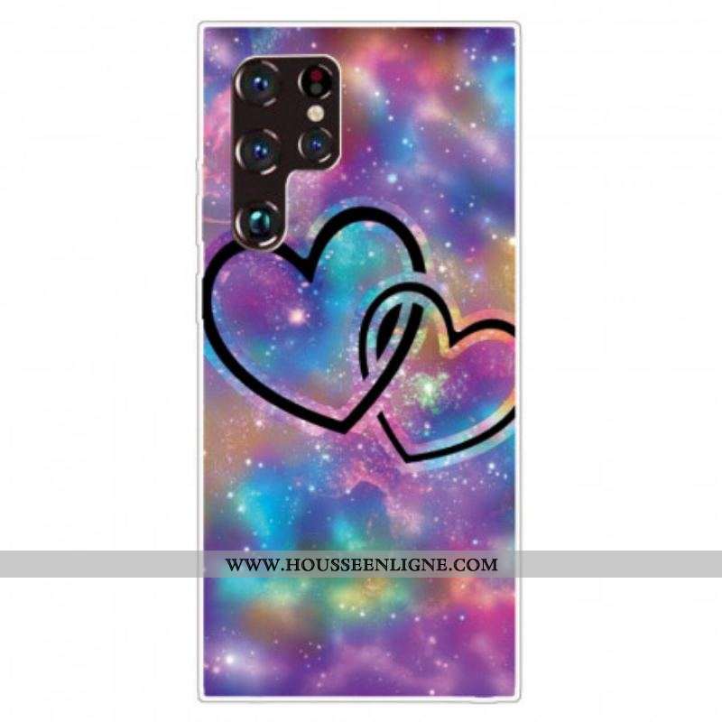 Coque Samsung Galaxy S22 Ultra 5G Coeurs Enchaînés