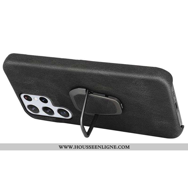 Coque Samsung Galaxy S22 Ultra 5G Effet Cuir Anneau-Support New Colors