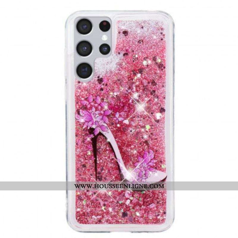 Coque Samsung Galaxy S22 Ultra 5G Escarpin Paillettes