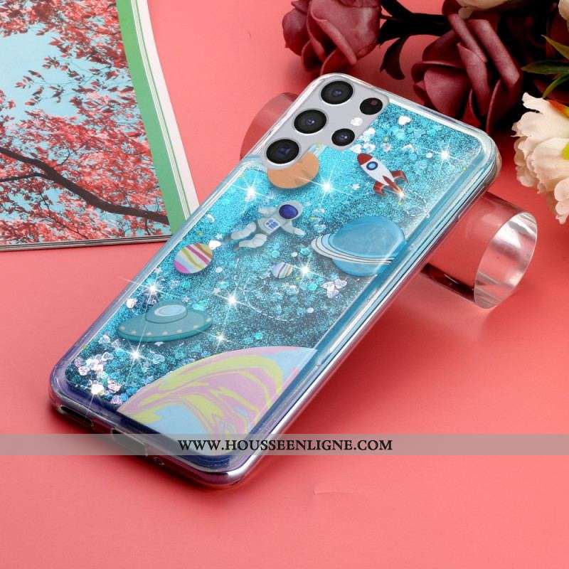 Coque Samsung Galaxy S22 Ultra 5G Espace Paillettes