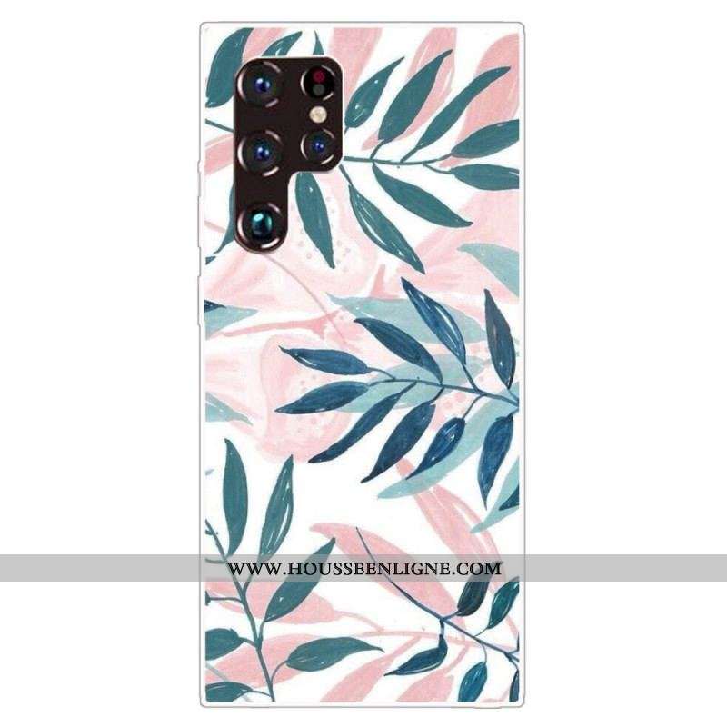 Coque Samsung Galaxy S22 Ultra 5G Feuilles