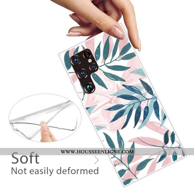 Coque Samsung Galaxy S22 Ultra 5G Feuilles