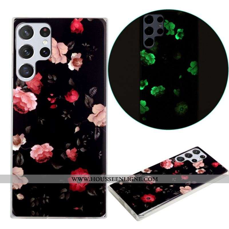 Coque Samsung Galaxy S22 Ultra 5G Fleurs Liberty Fluorescente
