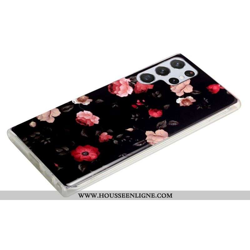 Coque Samsung Galaxy S22 Ultra 5G Fleurs Liberty Fluorescente