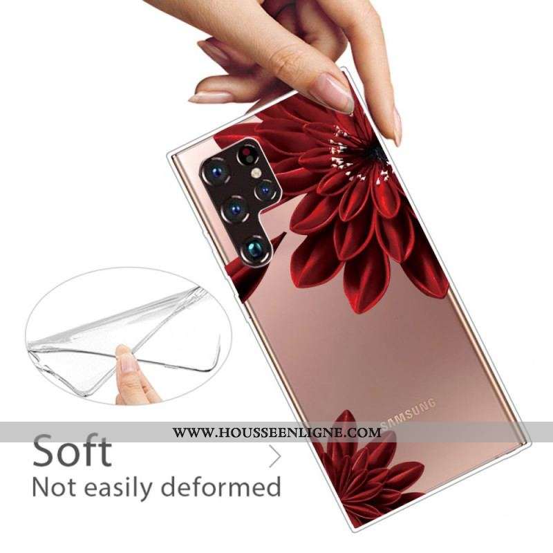 Coque Samsung Galaxy S22 Ultra 5G Fleurs Sauvages