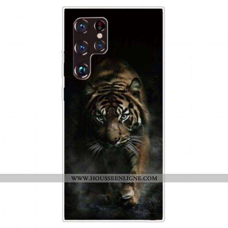 Coque Samsung Galaxy S22 Ultra 5G Flexible Tigre