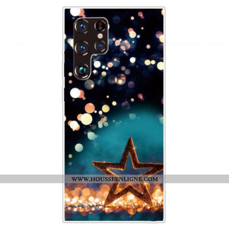 Coque Samsung Galaxy S22 Ultra 5G Flexible Étoile