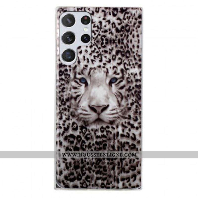 Coque Samsung Galaxy S22 Ultra 5G Leopard Fluorescente