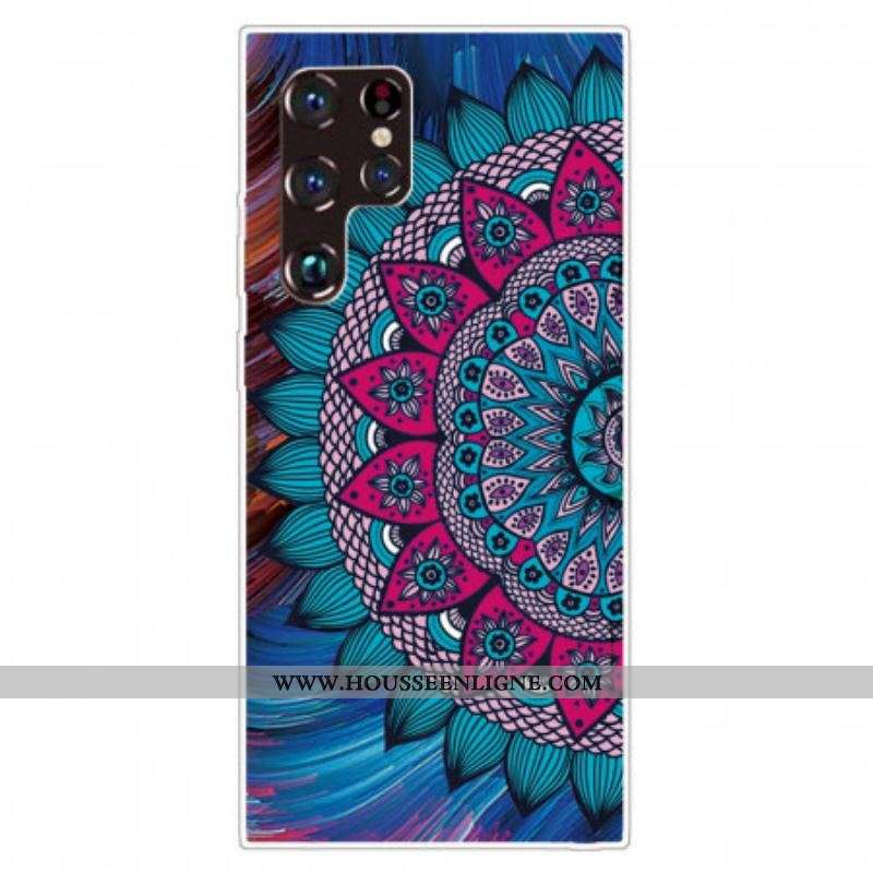 Coque Samsung Galaxy S22 Ultra 5G Mandala Coloré