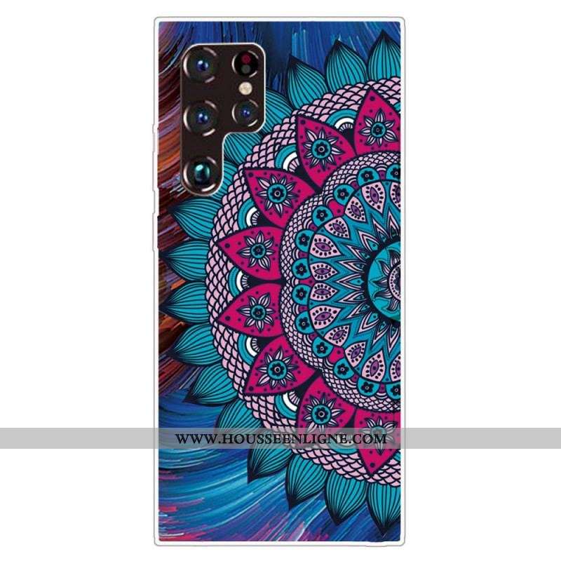 Coque Samsung Galaxy S22 Ultra 5G Mandala Coloré