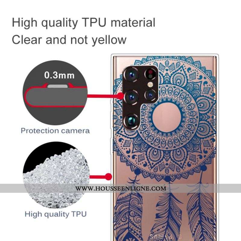 Coque Samsung Galaxy S22 Ultra 5G Mandala Floral Unique