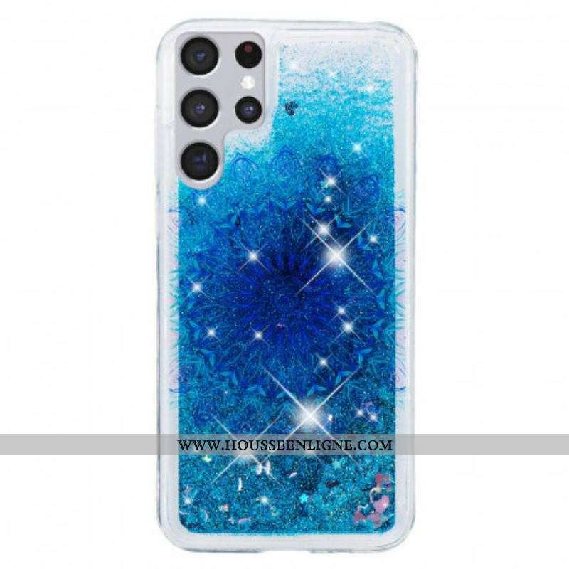 Coque Samsung Galaxy S22 Ultra 5G Mandala Paillettes