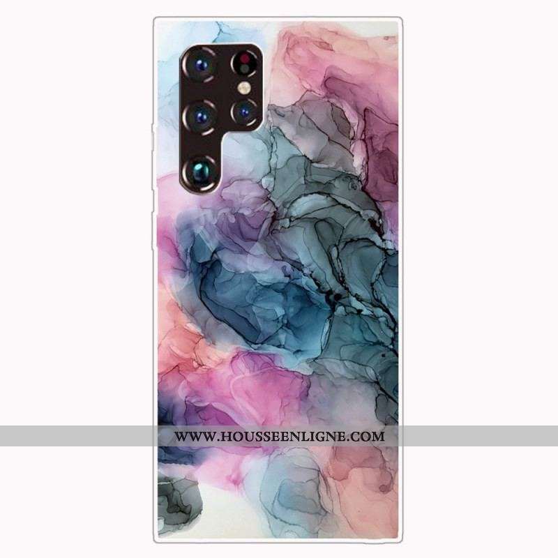 Coque Samsung Galaxy S22 Ultra 5G Marbre Coloré