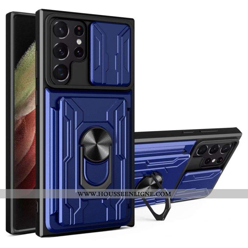 Coque Samsung Galaxy S22 Ultra 5G Multi-Fonctions et Protège-Lentilles
