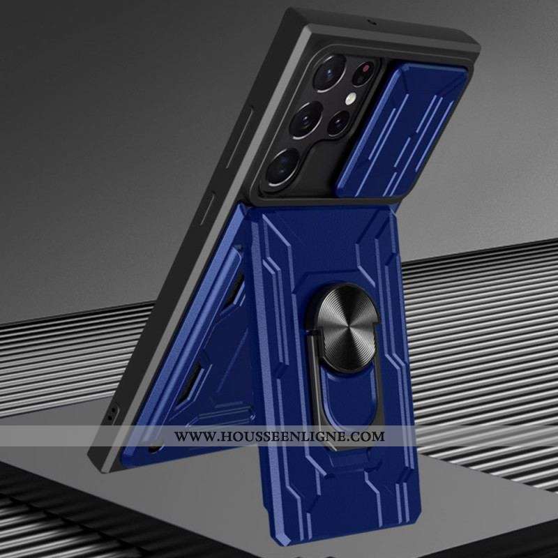 Coque Samsung Galaxy S22 Ultra 5G Multi-Fonctions et Protège-Lentilles