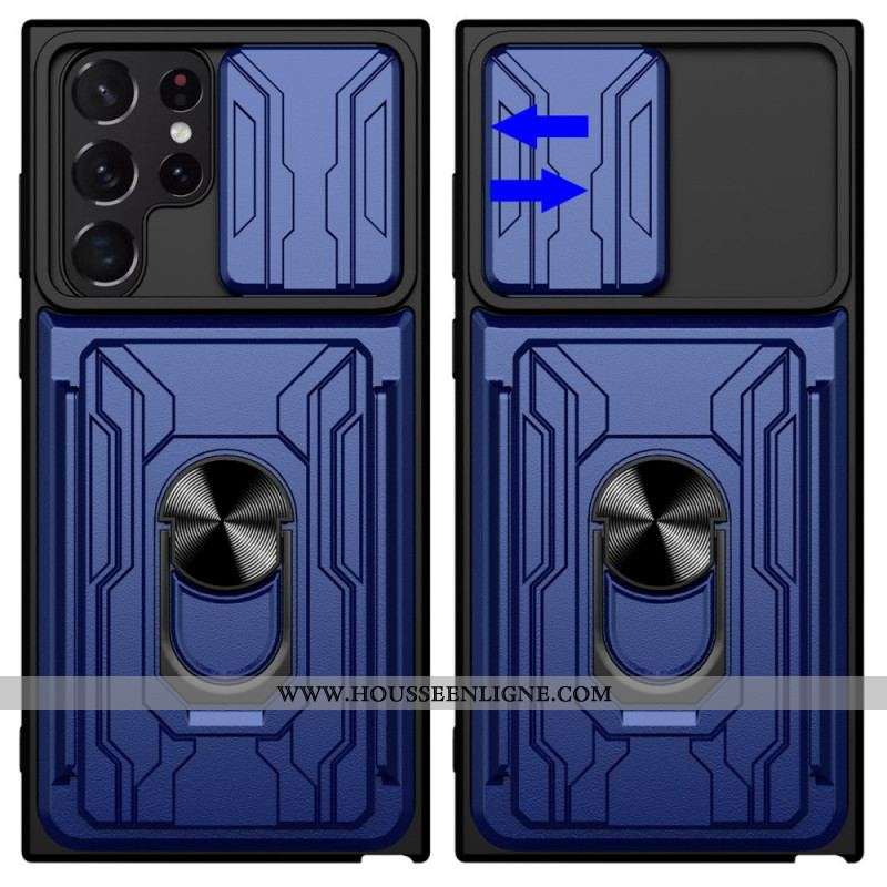 Coque Samsung Galaxy S22 Ultra 5G Multi-Fonctions et Protège-Lentilles
