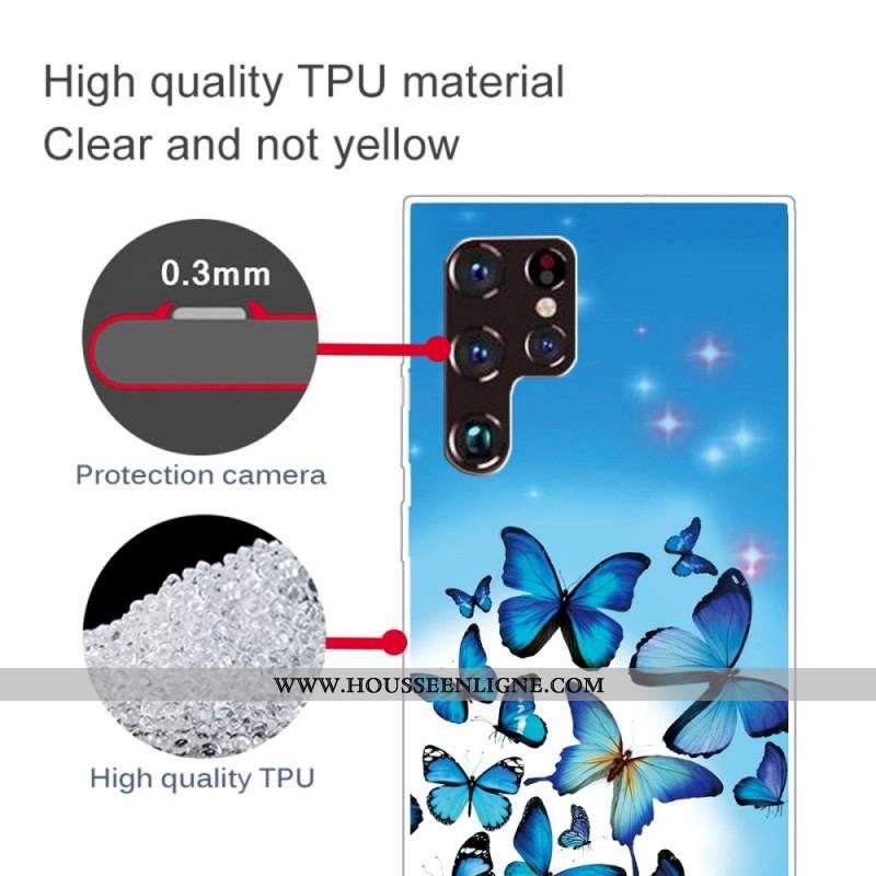 Coque Samsung Galaxy S22 Ultra 5G Papillons Papillons 2