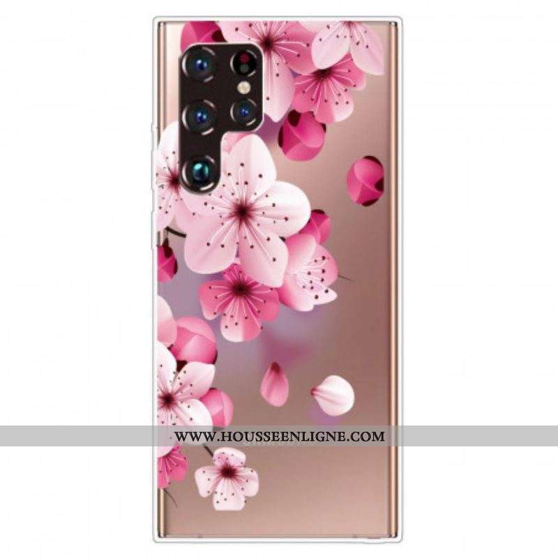 Coque Samsung Galaxy S22 Ultra 5G Petites Fleurs Roses