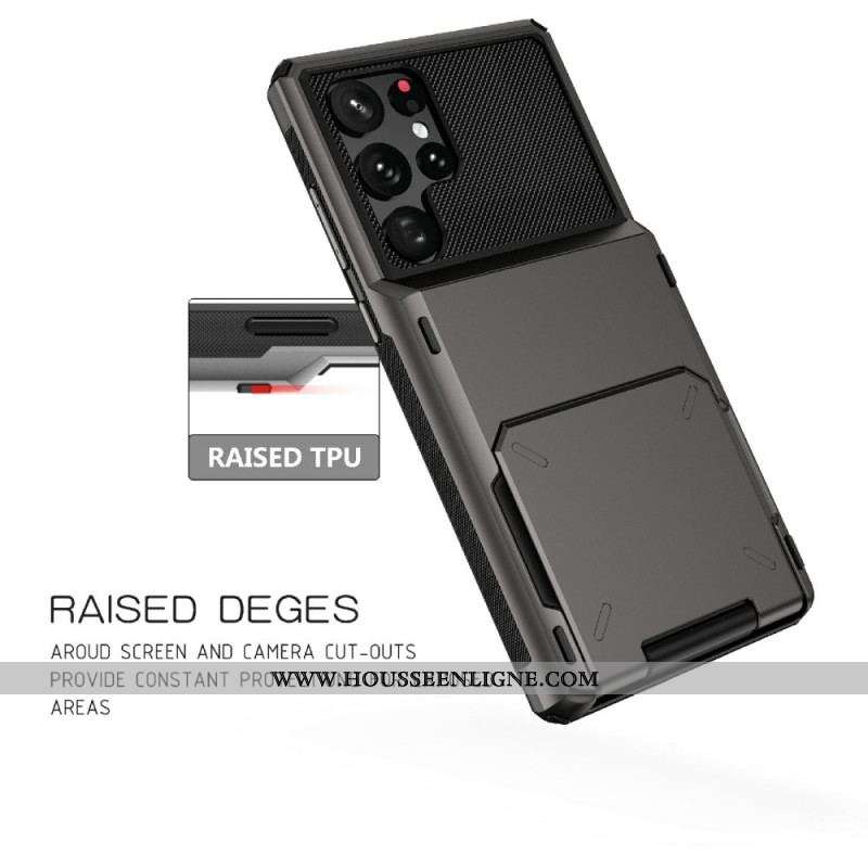 Coque Samsung Galaxy S22 Ultra 5G Porte-Carte Style Flip