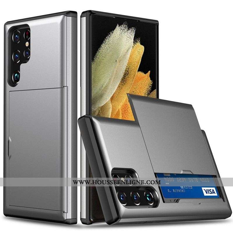 Coque Samsung Galaxy S22 Ultra 5G Porte-Carte à Glissière