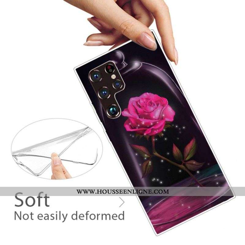 Coque Samsung Galaxy S22 Ultra 5G Rose Magique