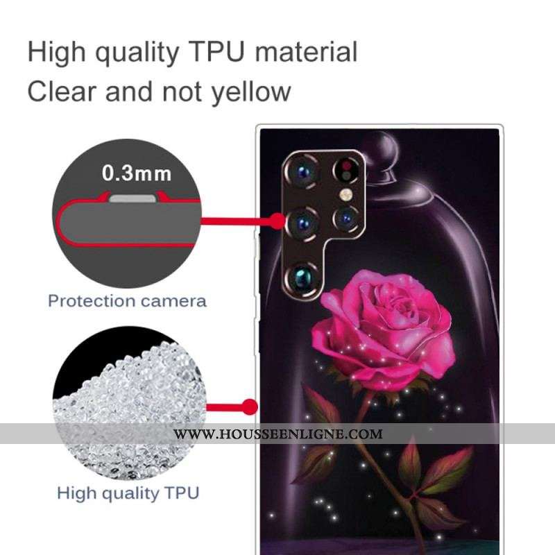 Coque Samsung Galaxy S22 Ultra 5G Rose Magique