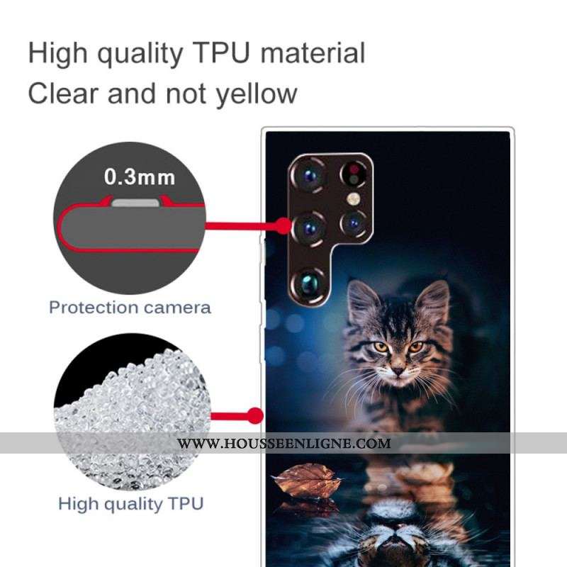 Coque Samsung Galaxy S22 Ultra 5G Réflexion Chat