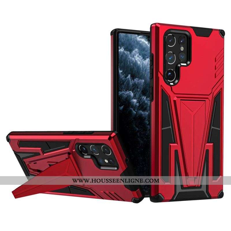 Coque Samsung Galaxy S22 Ultra 5G Résistante Support Premium