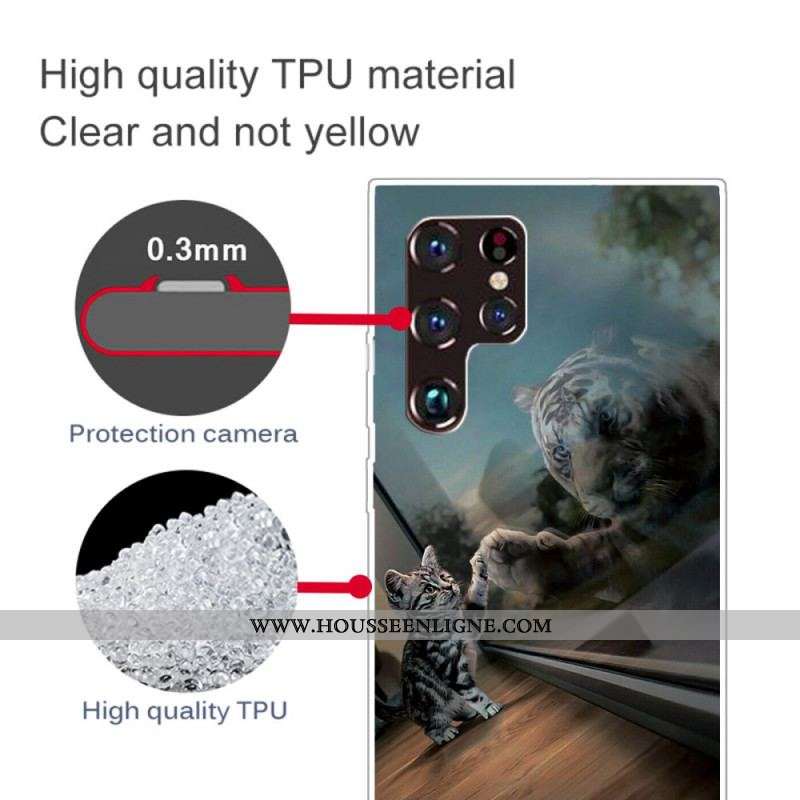 Coque Samsung Galaxy S22 Ultra 5G Rêve de Chaton