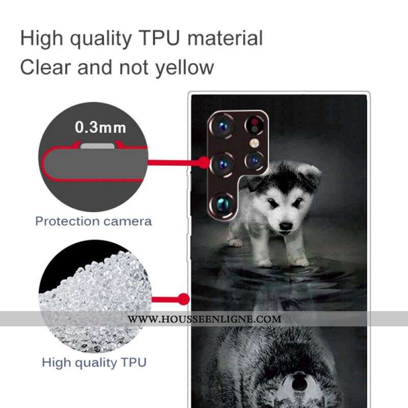 Coque Samsung Galaxy S22 Ultra 5G Rêve de Chiot